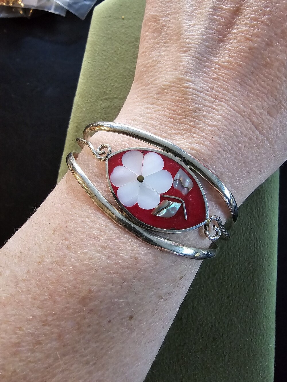 Vintage Alpaca Mexico Silver Bracelet